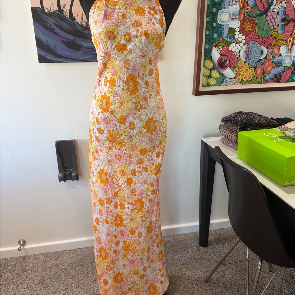 Floral Halter Maxi Dress